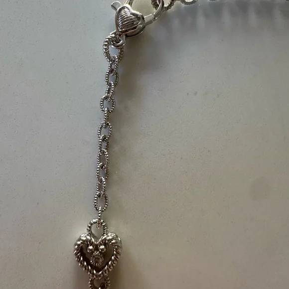 Judith Ripka heart moonstone with Judith Ripka chain - Picture 5 of 5